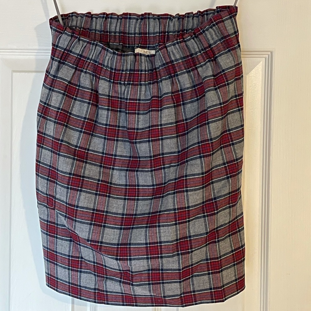 J Crew Plaid Mini Skirt